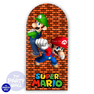 Super Mario - Funda para mampara de punta redonda o rectangular Mampara de punta redonda