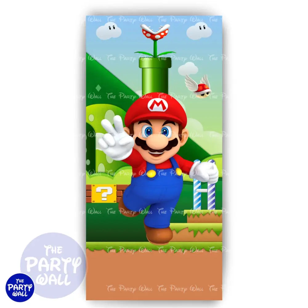 Super Mario - Funda para mampara de punta redonda o rectangular Mampara de punta redonda
