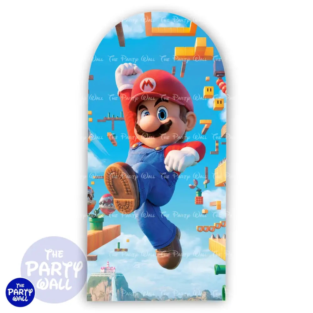 Super Mario - Funda para mampara de punta redonda o rectangular Mampara de punta redonda