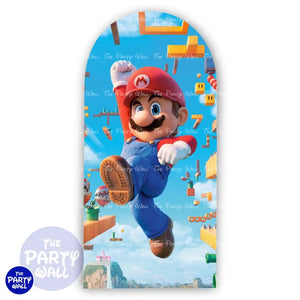 Super Mario - Funda para mampara de punta redonda o rectangular Mampara de punta redonda