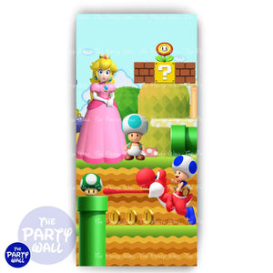 Super Mario - Funda para mampara de punta redonda o rectangular Mampara de punta redonda