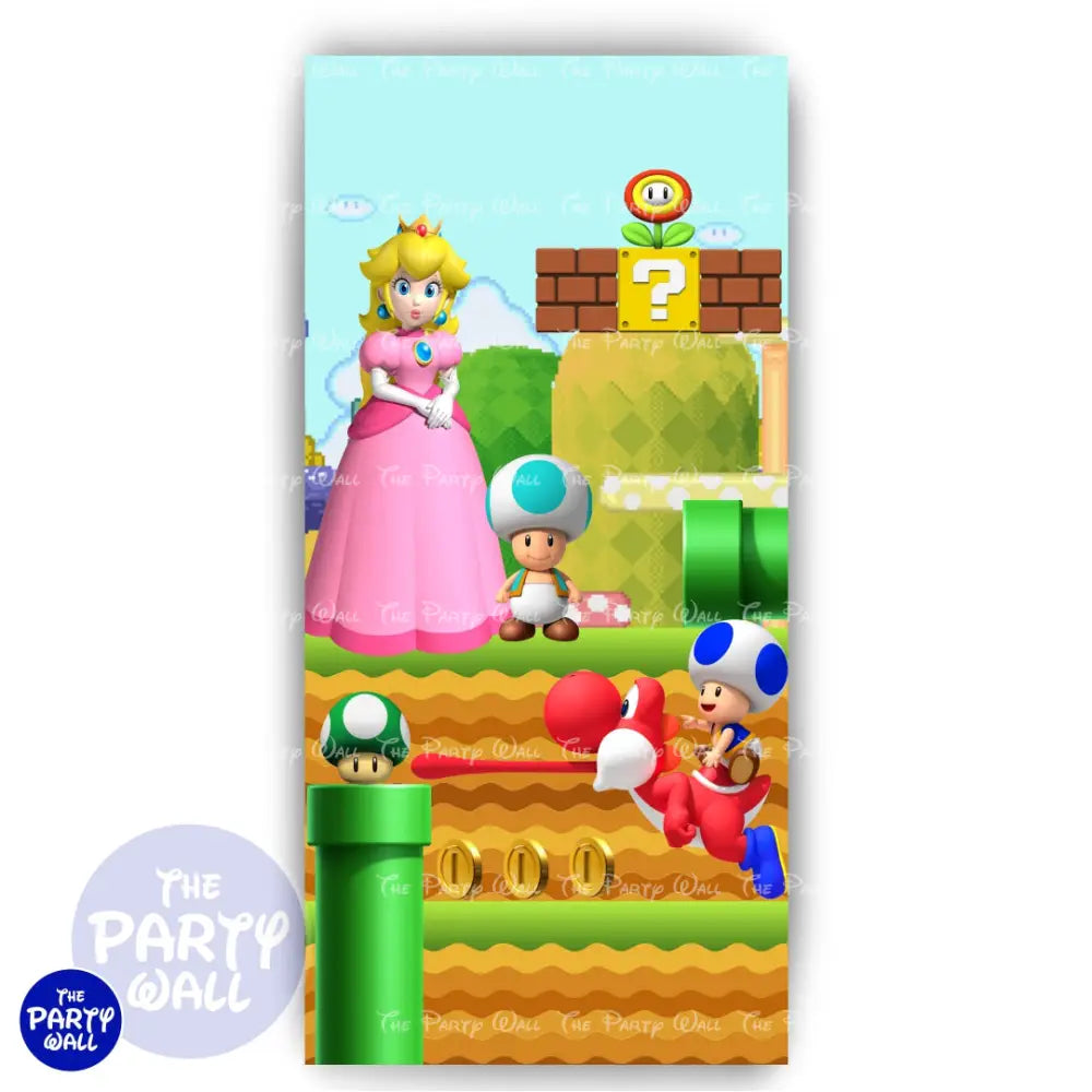 Super Mario - Funda para mampara de punta redonda o rectangular Mampara de punta redonda