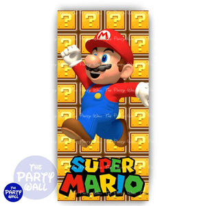 Super Mario - Funda para mampara de punta redonda o rectangular Mampara de punta redonda