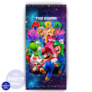 Super Mario - Funda para mampara de punta redonda o rectangular - Mampara de punta redonda