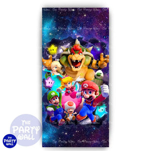 Super Mario - Funda para mampara de punta redonda o rectangular - Mampara de punta redonda
