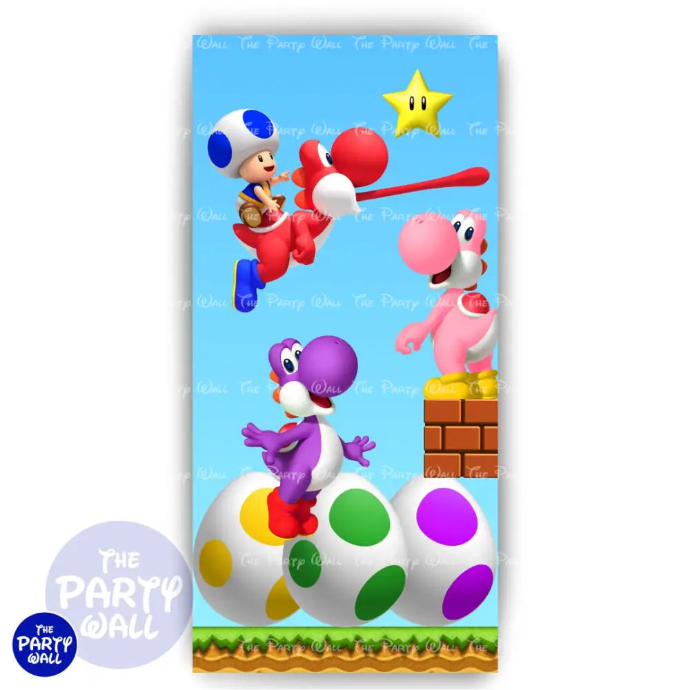 Super Mario - Funda para mampara de punta redonda o rectangular Mampara de punta redonda
