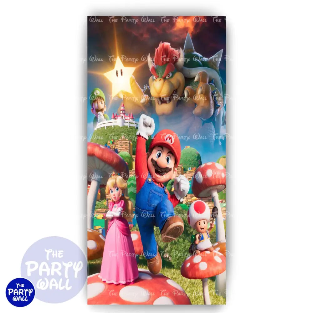 Super Mario - Funda para mampara de punta redonda o rectangular Mampara de punta redonda