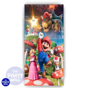 Super Mario - Funda para mampara de punta redonda o rectangular Mampara de punta redonda