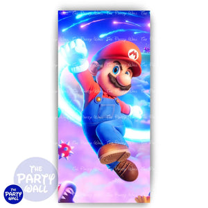 Super Mario - Funda para mampara de punta redonda o rectangular - Mampara de punta redonda