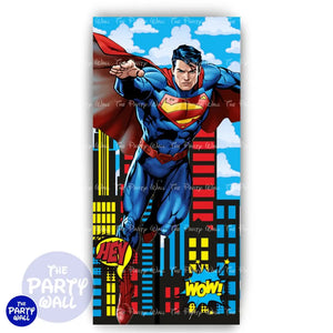 Superman - Funda para mampara de punta redonda o rectangular Mampara de punta redonda