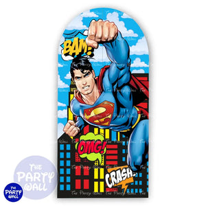 Superman - Funda para mampara de punta redonda o rectangular Mampara de punta redonda