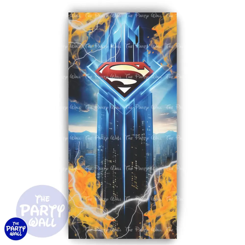 Superman - Funda para mampara de punta redonda o rectangular Mampara de punta redonda