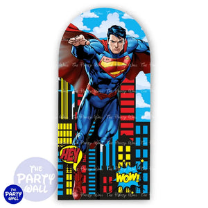 Superman - Funda para mampara de punta redonda o rectangular Mampara de punta redonda