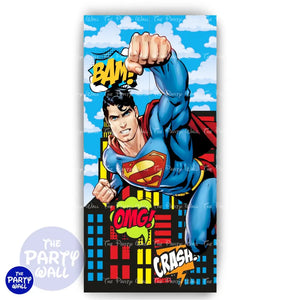 Superman - Funda para mampara de punta redonda o rectangular Mampara de punta redonda