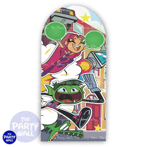 Teens Titans - Funda para mampara de punta redonda o rectangular Mampara de punta redonda