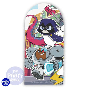 Teens Titans - Funda para mampara de punta redonda o rectangular Mampara de punta redonda