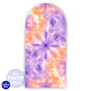 Tie Dye - Funda para mampara de punta redonda o rectangular Mampara de punta redonda