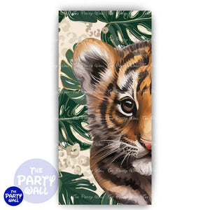 Tigre bebé - Funda para mampara de punta redonda o rectangular Mampara de punta redonda