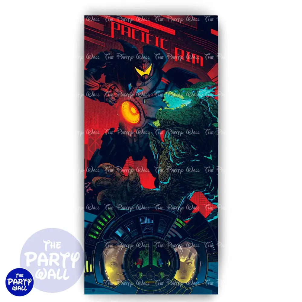 Titanes del Pacifico - Funda para mampara de punta redonda o rectangular Mampara de punta redonda