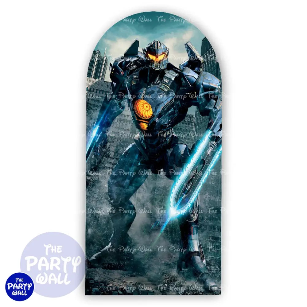 Titanes del Pacifico - Funda para mampara de punta redonda o rectangular Mampara de punta redonda