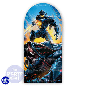 Titanes del Pacifico - Funda para mampara de punta redonda o rectangular Mampara de punta redonda