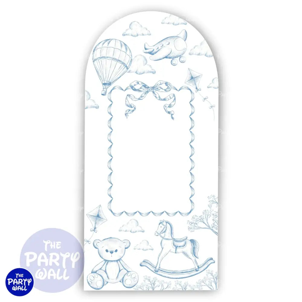 Toile de Jouy - Funda para mampara de punta redonda o rectangular Mampara de punta redonda