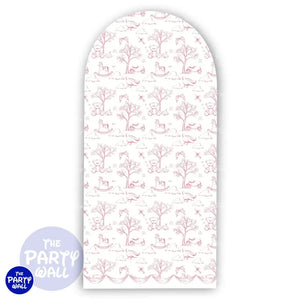 Toile de Jouy - Funda para mampara de punta redonda o rectangular Mampara de punta redonda
