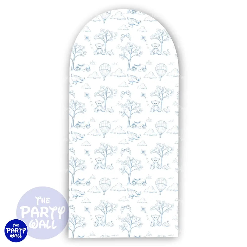 Toile de Jouy - Funda para mampara de punta redonda o rectangular Mampara de punta redonda