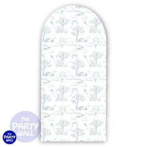 Toile de Jouy - Funda para mampara de punta redonda o rectangular Mampara de punta redonda