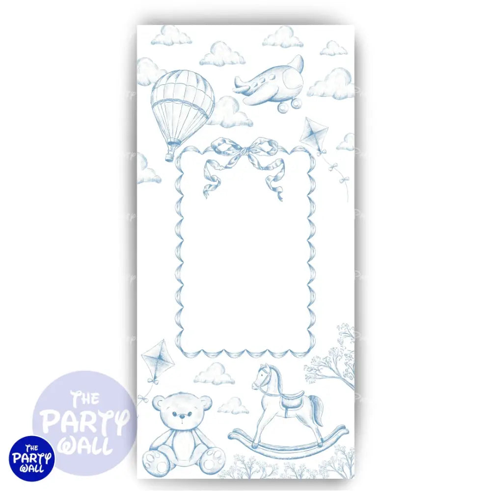 Toile de Jouy - Funda para mampara de punta redonda o rectangular Mampara de punta redonda