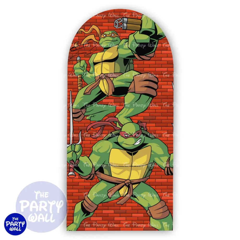 Tortugas Ninja - Funda para mampara de punta redonda o rectangular Mampara de punta redonda