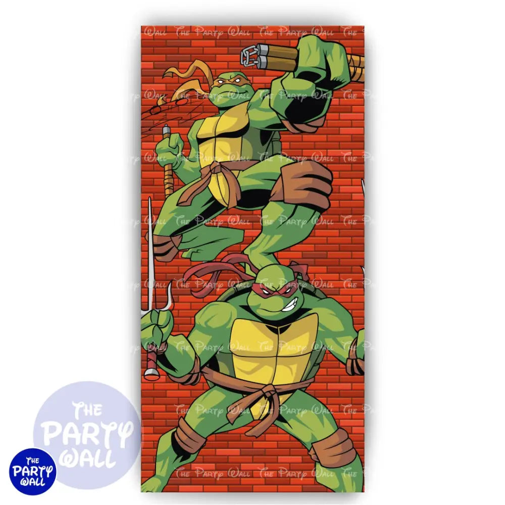 Tortugas Ninja - Funda para mampara de punta redonda o rectangular Mampara de punta redonda