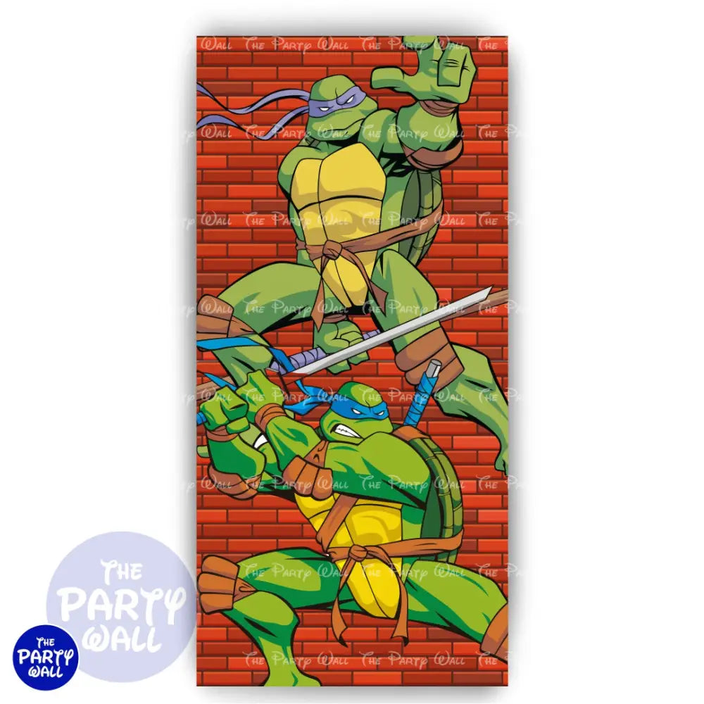 Tortugas Ninja - Funda para mampara de punta redonda o rectangular Mampara de punta redonda
