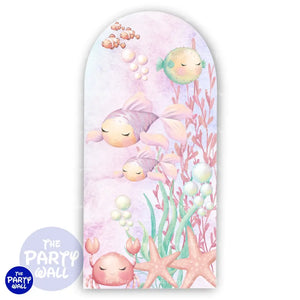 Vida Marina Cute - Funda para mampara de punta redonda o rectangular Mampara de punta redonda