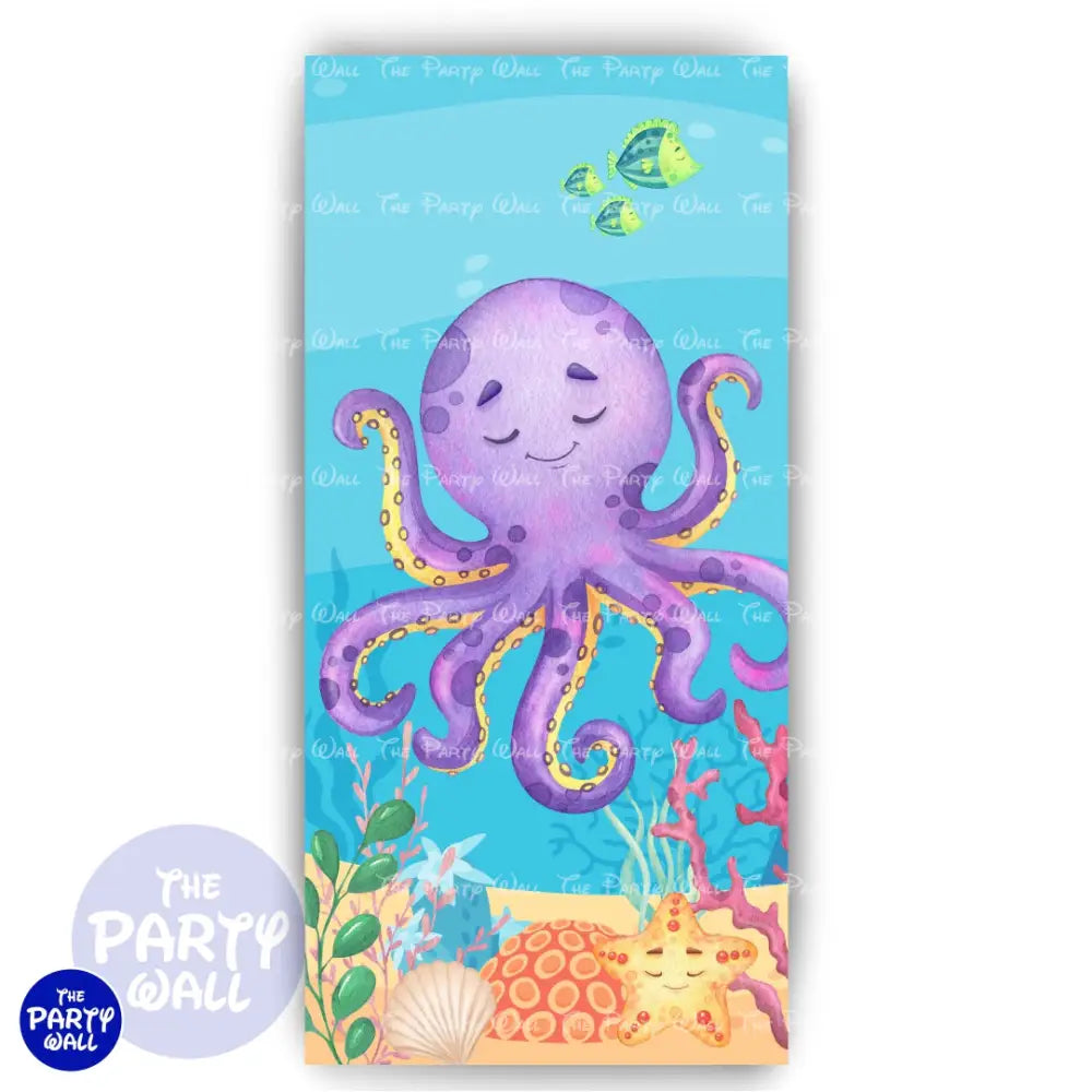 Vida Marina Cute - Funda para mampara de punta redonda o rectangular Mampara de punta redonda