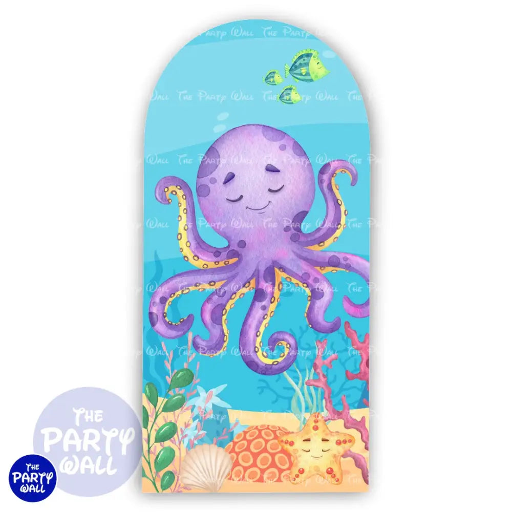 Vida Marina Cute - Funda para mampara de punta redonda o rectangular Mampara de punta redonda