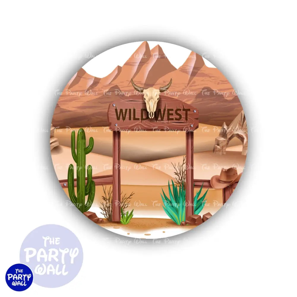 Viejo Oeste - Funda para mampara circular Circular