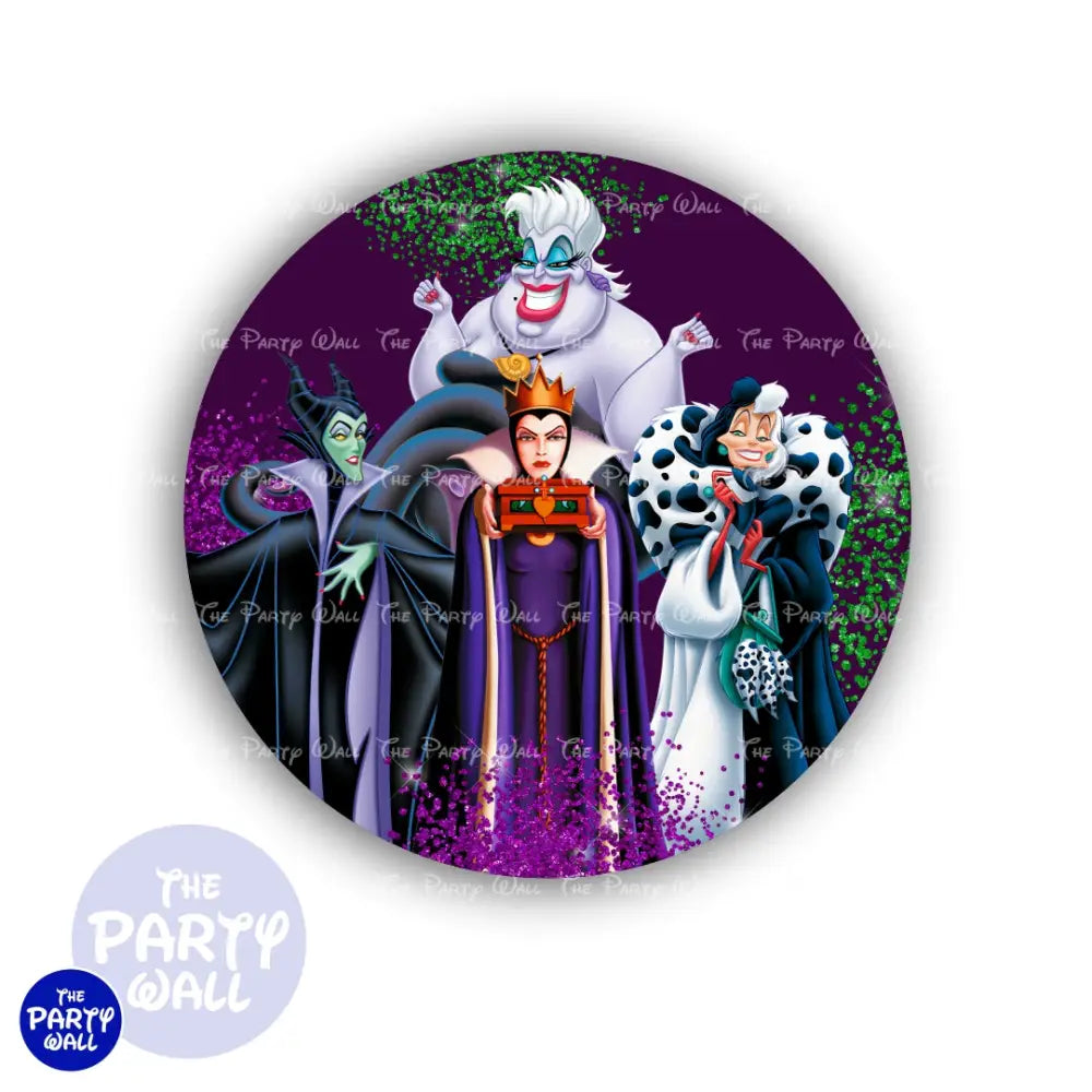 Villanas Disney - Funda para mampara circular Circular