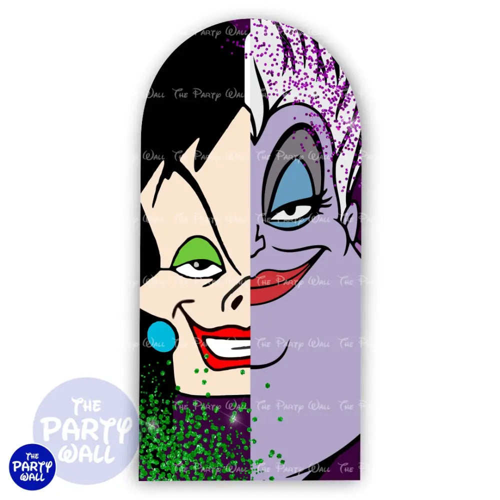 Villanas Disney - Funda para mampara de punta redonda o rectangular Mampara de punta redonda