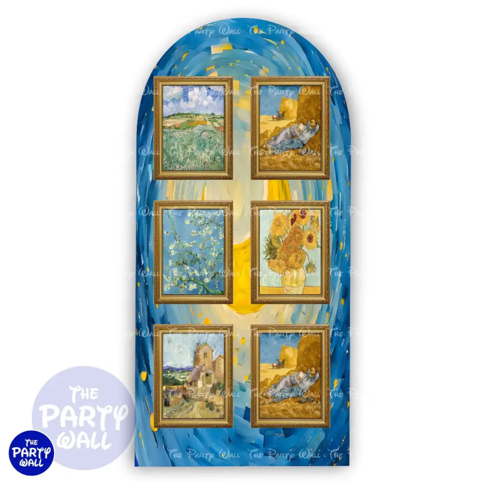 Vincent Vang Gogh - Funda para mampara de punta redonda o rectangular Mampara de punta redonda