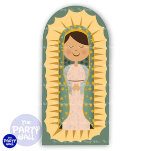 Virgen de Guadalupe - Funda para mampara de punta redonda o rectangular Mampara de punta redonda