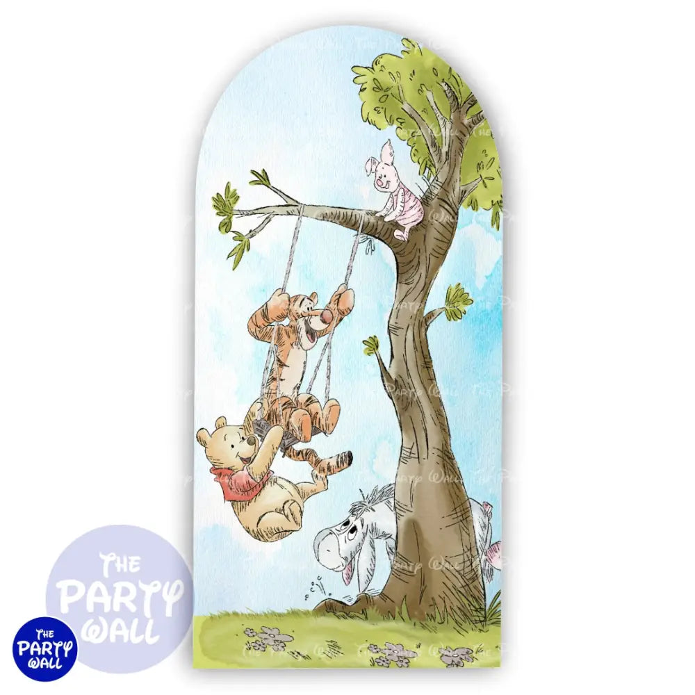 Winnie Pooh - Funda para mampara de punta redonda o rectangular Mampara de punta redonda