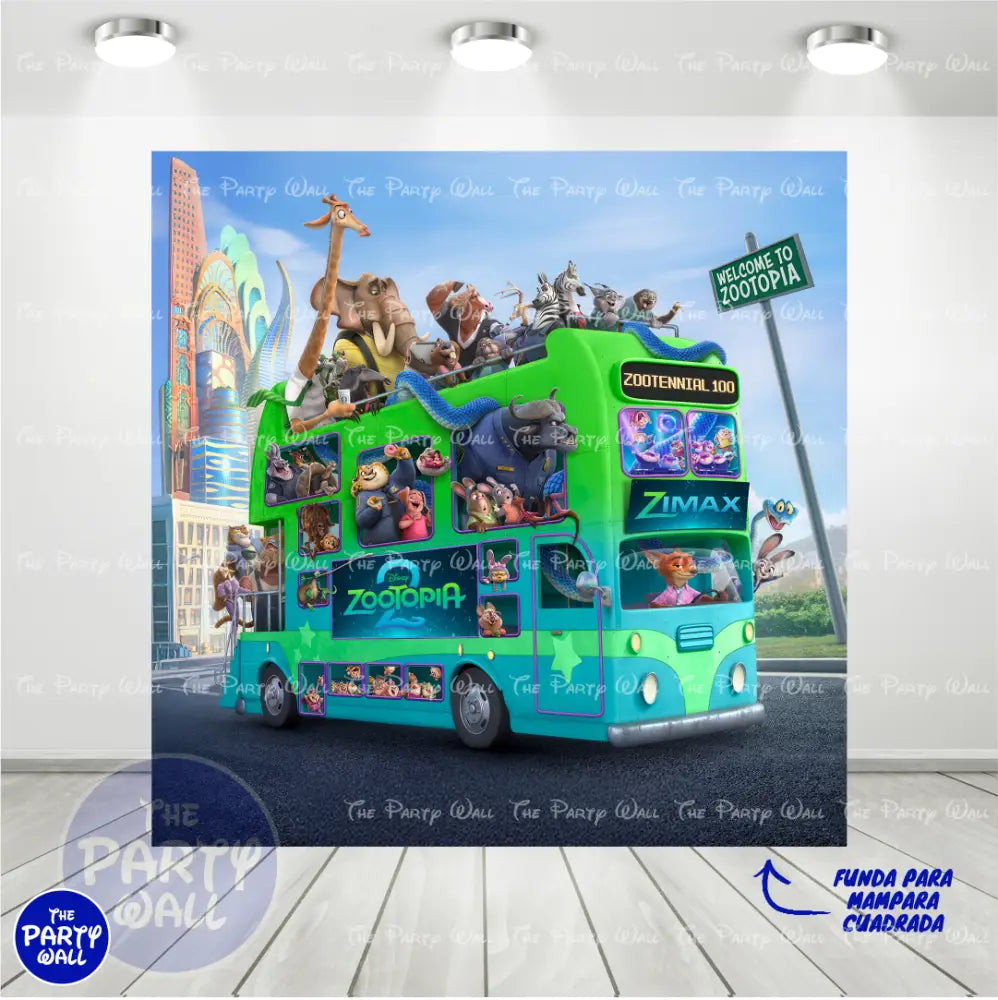 Zootopia - Funda para mampara cuadrada o rectangular Cuadrado o Rectangular
