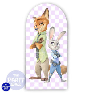 Zootopia - Funda para mampara de punta redonda o rectangular - Mampara de punta redonda