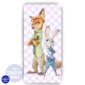 Zootopia - Funda para mampara de punta redonda o rectangular - Mampara de punta redonda
