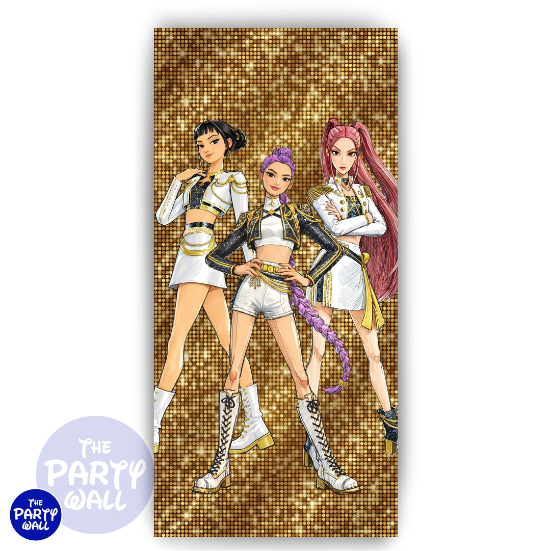 KPop Demon Hunters - Funda para mampara de punta redonda o rectangular