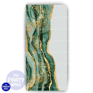 Aesthetic Gold - Funda para mampara de punta redonda o rectangular Mampara de punta redonda