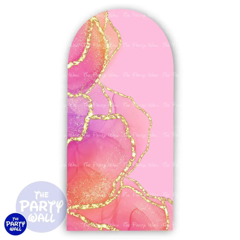 Aesthetic Gold - Funda para mampara de punta redonda o rectangular Mampara de punta redonda