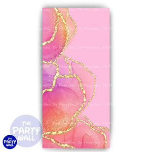 Aesthetic Gold - Funda para mampara de punta redonda o rectangular Mampara de punta redonda