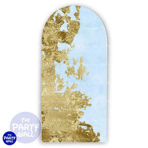 Aesthetic Gold - Funda para mampara de punta redonda o rectangular Mampara de punta redonda